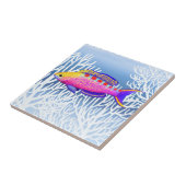 Geel gepotte Anthias Ref Vistiel Tegeltje (Zijkant)