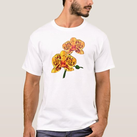 Geel gepotte falaenopsis Orchid T-shirt (Voorkant)
