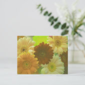 Geel Gerbera Daisy Flower Photo Art Briefkaarten (Staand voorkant)