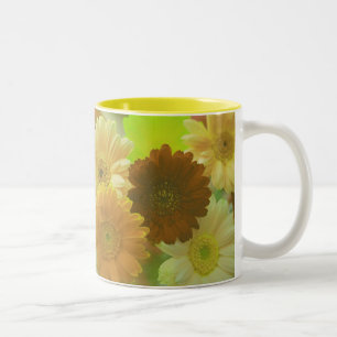 Geel Gerbera Daisy Flowers Foto Art Coffee Mugs Tweekleurige Koffiemok
