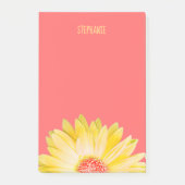 Geel Gerbera Daisy op koraal Post-it® Notes (Voorkant)
