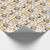 Geel gereedschap inpakpapier (Hoek)