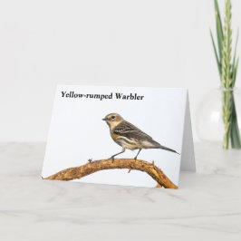 Geel-gerommeerde Warbler Bedankkaart
