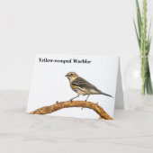 Geel-gerommeerde Warbler Bedankkaart (Voorkant)