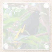 Geel-geroosterd cacique glazen onderzetter (Achterkant)