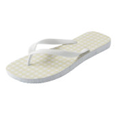 Geel geruit F & L Teenslippers (Schuin)
