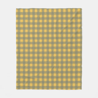 Geel geruit Gingham patroon Fleece Deken