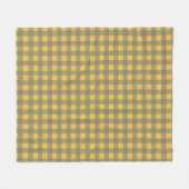 Geel geruit Gingham patroon Fleece Deken (Voorkant (Horizontaal))