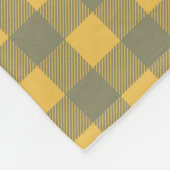 Geel geruit Gingham patroon Fleece Deken (Hoek)