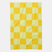 Geel geruit gingham patroon theedoek (Verticaal)