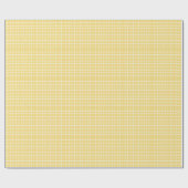 Geel Geruit Modern Minimalistisch Cadeaupapier (Vlak)