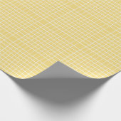 Geel Geruit Modern Minimalistisch Cadeaupapier (Hoek)