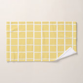 Geel geruit patroon bad handdoek (Handdoek)