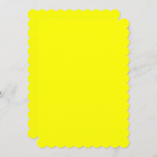 Geel gescand kaart (Voorkant / Achterkant)