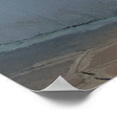 Geel geschilderd betonnen gebouw poster (Hoek)