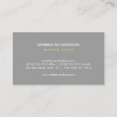 Geel geschilderde vlinder Logo op grijs Visitekaartje (Achterkant)