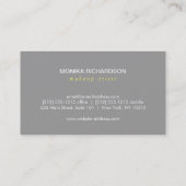 Geel geschilderde vlinder Logo op grijs Visitekaartje (Achterkant)