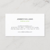 Geel geschilderde vlinder Logo op wit Visitekaartje (Achterkant)