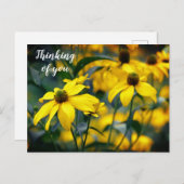 Geel gesneden lederen naaldje denkend aan jou briefkaart (Voorkant / Achterkant)