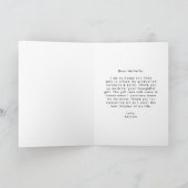 Geel gestormd modern fotoAfstuderen Bedankkaart (Binnen)