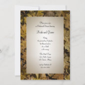 Geel Gestorven lederen bruiloft-repetitie Kaart (Voorkant)