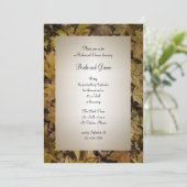 Geel Gestorven lederen bruiloft-repetitie Kaart (Staand voorkant)