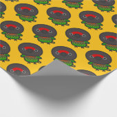 Geel gestreepte lory cadeaupapier (Hoek)
