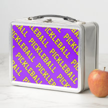 Geel getegelde schuine PICKLEBALL op felle Paarse