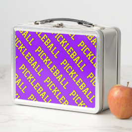 Geel getegelde schuine PICKLEBALL op felle Paarse