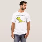 Geel getextureerd rumpasaurus Rex T-shirt (Voorkant volledig)