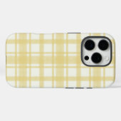 Geel getextureerde gele gingham plaid telefoonhoes Case-Mate iPhone case (Achterkant (horizontaal))