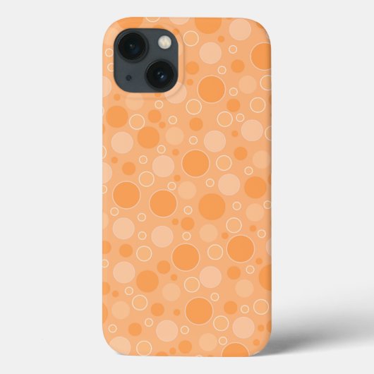 Geel getinte stippen in retro sixties stijl Case-Mate iPhone case (Achterkant)