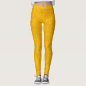 Geel geweven leggings (Voorkant)