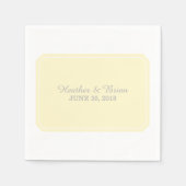 Geel gewoon elegant papier Napkins Servetten (Voorkant)