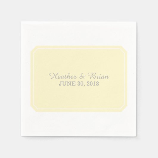 Geel gewoon elegant papier Napkins Servetten (Voorkant)