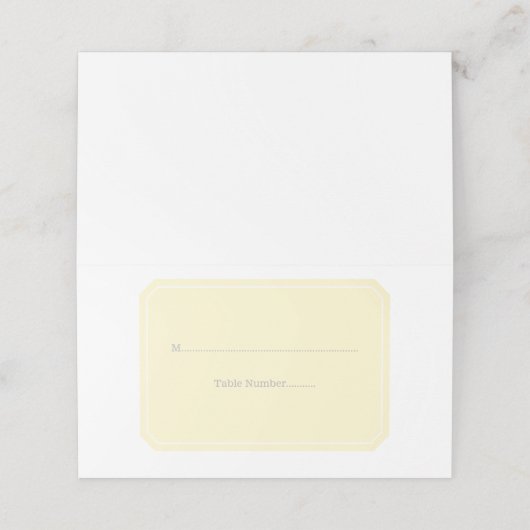 Geel Gewoon Elegant Place Kaarten Plaatskaartje (Buitenkant ongevouwen)