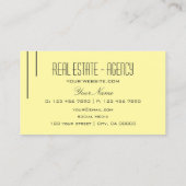 Geel, gewoon en professioneel visitekaartje (Achterkant)