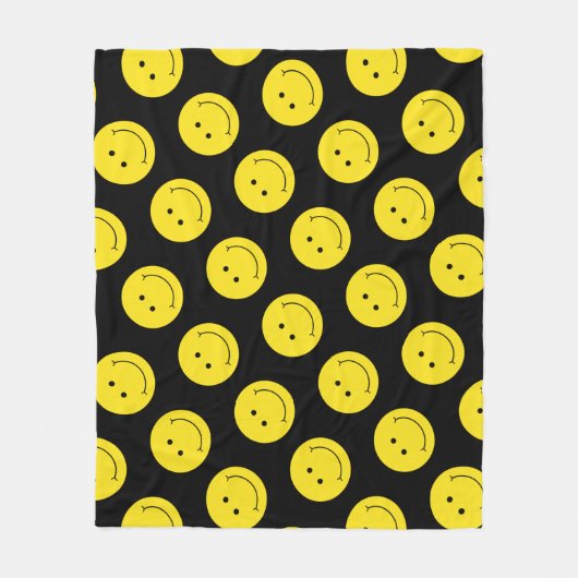 Geel gezicht bij het malen fleece deken (Voorkant)
