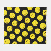 Geel gezicht bij het malen fleece deken (Voorkant (Horizontaal))