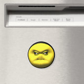 Geel gezicht dat boos is. magneet (Insitu (Vaatwasser))