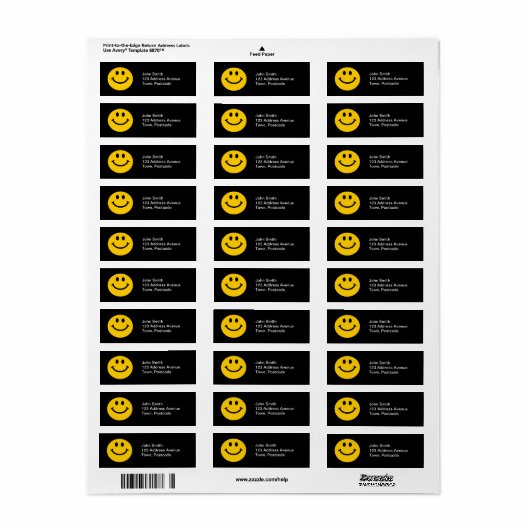 Geel gezicht etiket (Full Sheet)