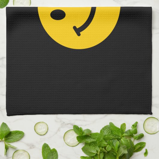 Geel gezicht theedoek (Gevouwen)
