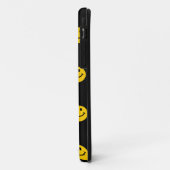 Geel gezichtspatroon op zwart Case-Mate iPhone case (Achterkant/links)