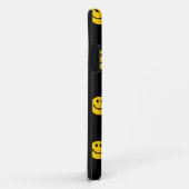 Geel gezichtspatroon op zwart Case-Mate iPhone case (Achterkant/rechts)