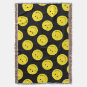 Geel gezichtspatroon voor het malen deken (Voorkant Verticaal)