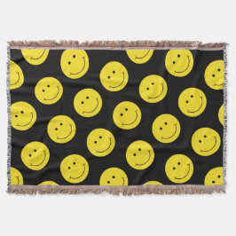 Geel gezichtspatroon voor het malen deken