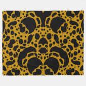 Geel gif Dart Kikker Fleece Deken (Voorkant (Horizontaal))