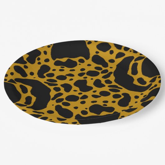 Geel gif Dart Kikker Papieren Bordje (Gekanteld)