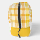 Geel Gingham Bruine Aardappel Op Maat Toilettasje (Rechts)
