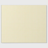 Geel Gingham Cadeaupapier (Vlak)